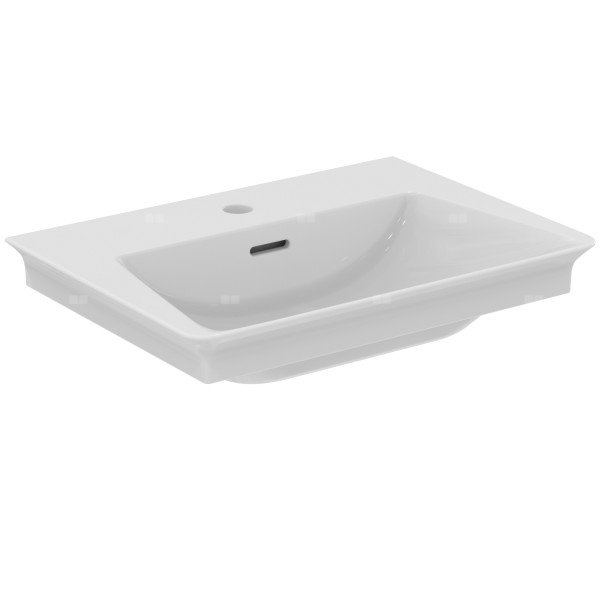 Umywalka podumywalkowa 560x405x145 mm, 1 otwór na baterię, z przelewem - LDV