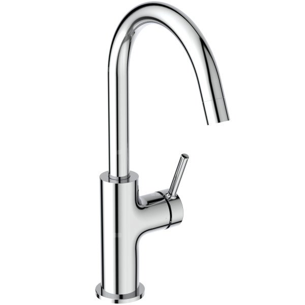 Bateria umywalkowa 80x192x301 mm, wylewka 150 mm 3.8 l/min (3 bary), z korkiem - CERALINE NUOVO
