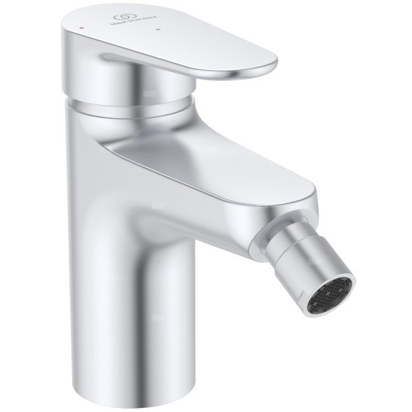 Bateria bidetowa 46x144x140 mm, wylewka 115 mm 3.8 l/min (3 bary), z korkiem - Alu+