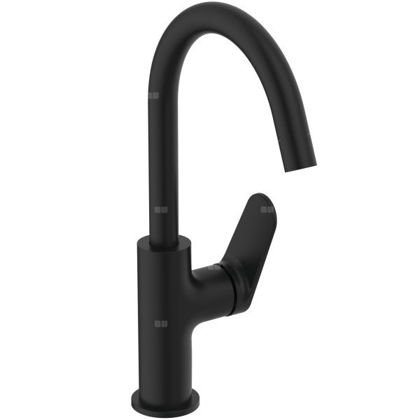 Bateria umywalkowa 82x204x301 mm, wylewka 150 mm 3.8 l/min (3 bary), z korkiem - CERAFINE O NUOVO
