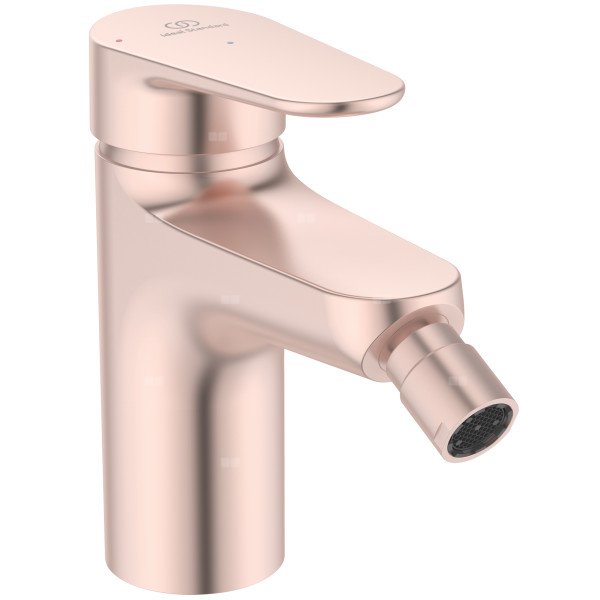 Bateria bidetowa 46x144x140 mm, wylewka 115 mm 3.8 l/min (3 bary), z korkiem - Alu+