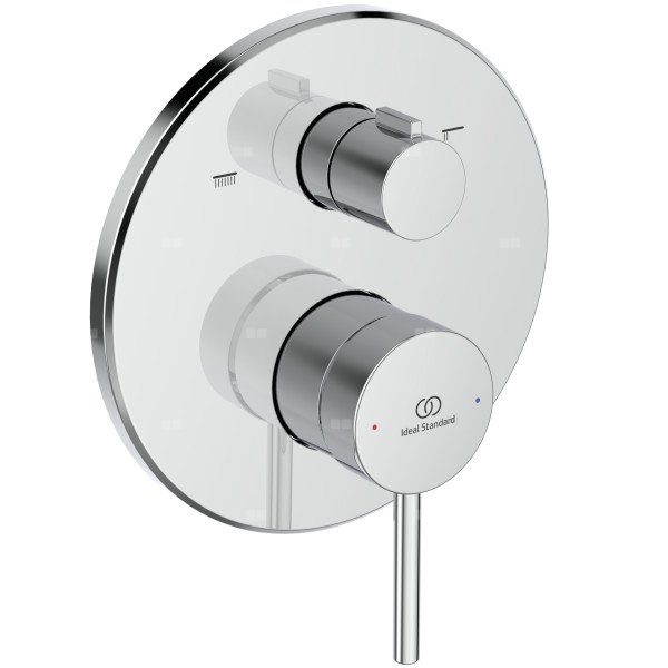 Bateria wannowo-natryskowa do zabudowy 157x64x186,5 mm, ilość wyjść: 2, wymagany zestaw 1 (A1000NU) 20 l/min (3 bar) - CERALINE NUOVO