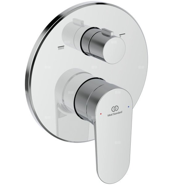 Bateria wannowo-natryskowa do zabudowy 157x64x191,5 mm, ilość wyjść: 2, wymagany zestaw 1 (A1000NU) 20 l/min (3 bar) - CERAFINE O NUOVO