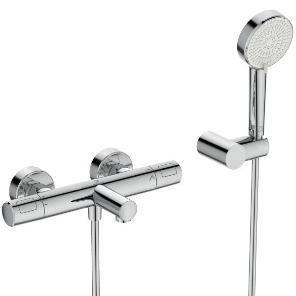 Zestaw baterii wannowo-prysznicowej, wylewka 163 mm 20.0 l/min (3 bar) - CERATHERM T25 N