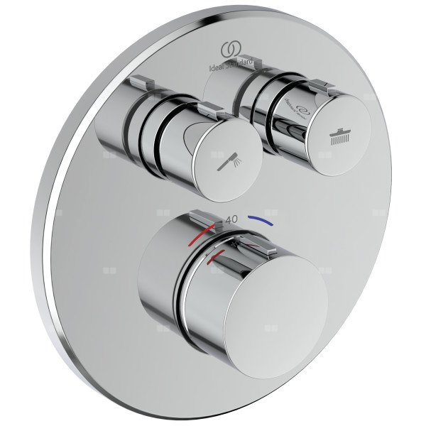 Bateria prysznicowa do zabudowy 157x64x157 mm, ilość wyjść: 2, wymagany zestaw 1 (A1000NU) 18 l/min (3 bar) - CERATHERM NAVIGO