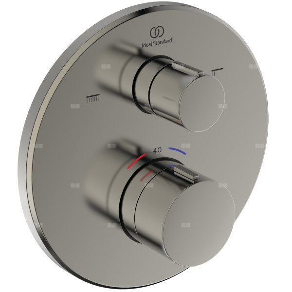 Bateria wannowo-natryskowa do zabudowy 157x64x157 mm, ilość wyjść: 2, wymagany zestaw 1 (A1000NU) 20.0 l/min (3 bar) - CERATHERM T100
