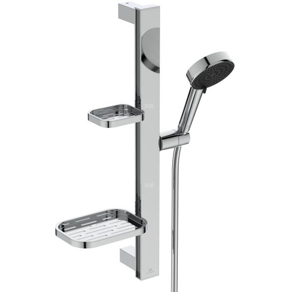 Zestaw prysznicowy z drążkiem 349x157x600 mm 8 l/min (3 bar) - IDEALRAIN ALU+
