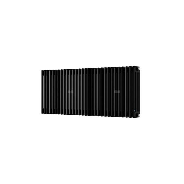 Grzejnik żeberkowy INSTAL-PROJEKT TUBUS 4 stal, podłączenie boczne, rozstaw 232 mm 302 x 2045 mm, kolor black structure (RAL 9005), moc 2025 W