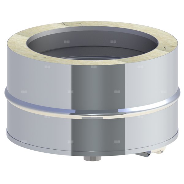 Naczynie na sadze z izlolowaną miską kondensacyjną fi 130mm (1,0) odpływ w dół