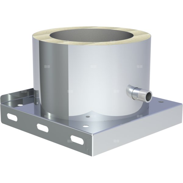 Płyta fundamentowa z odpływem skroplin w bok