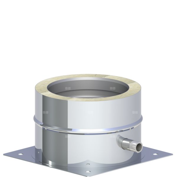 Płyta fundamentowa z odpływem skroplin w bok, montaż na cokole fi130mm