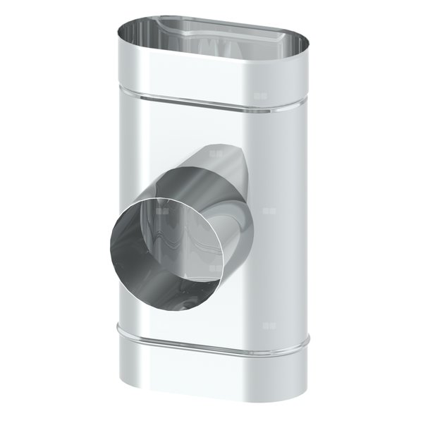 Trójnik 87' z wyjściem fi=180 mm po szerokiej stronie, 1,0 mm