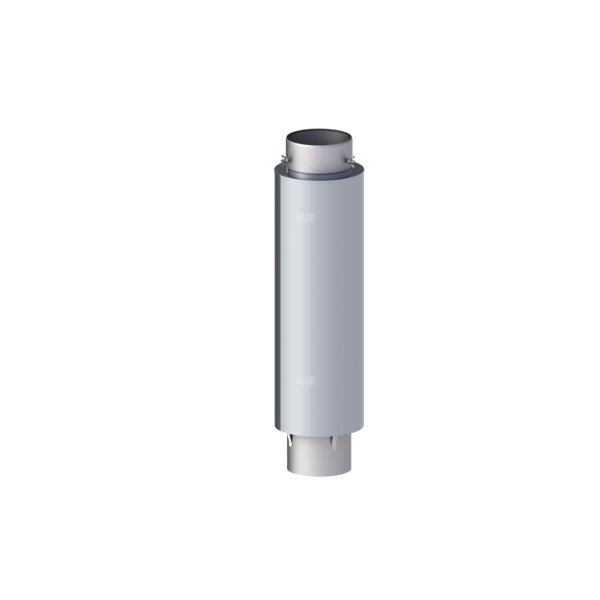 Izolowane przedłużenie komina dymowego fi 200mm z adapterem nasady grubość 1,0mm L=650mm do ceramiki