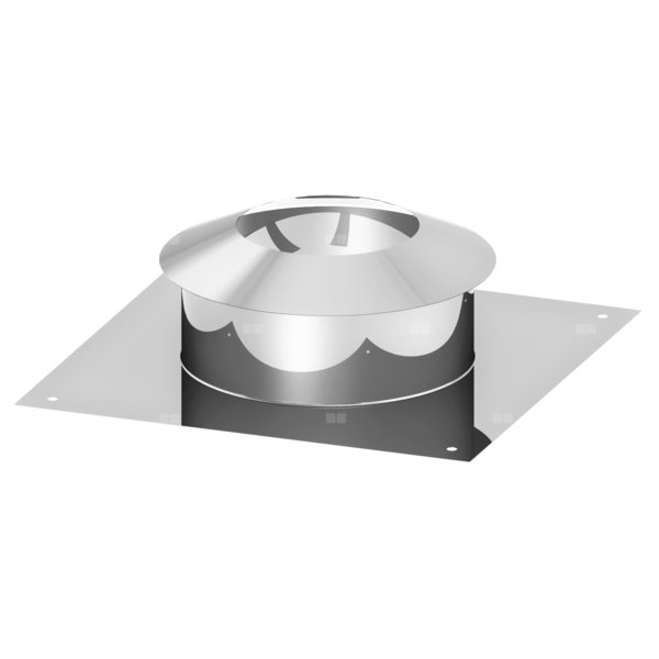 Osłona wylotu przewodu kominowego JEREMIAS 360-TWIN63 stal nierdzewna 100/150 mm