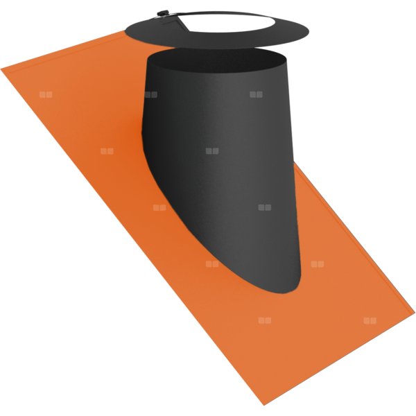 Przejście dachowe fi150mm 36-45' z płytą elastomerową w kolorze ceglanym