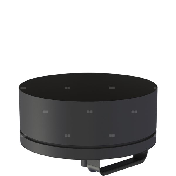 Naczynie na sadzę z miską kondensacyjną fi150mm lakierowane na czarno