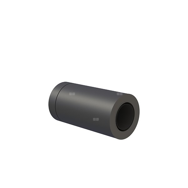 Mufa dwuścienna 150mm długość 500mm fi 200mm lakierowana na czarno lakierowana na czarno