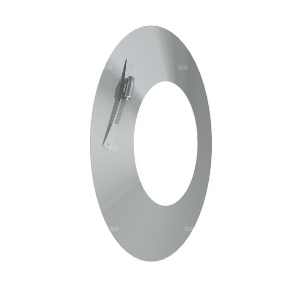 Kołnierz przeciwdeszczowy fi 130 mm JEREMIAS 360-TWIN31 stal nierdzewna