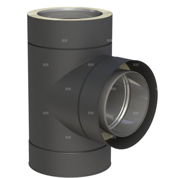 Trójnik 87st. fi130mm lakierowany na czarno (DW-BLACK)