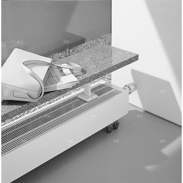 Konwektor Kermi V-Konvektor Typ21 BH70x72x3400mm QN1187, weiß, 6 bar, o. Abd., Vent. re