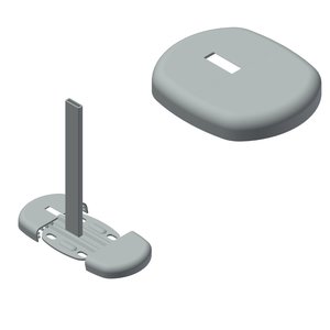 Osłona stopy konsoli, montaż gotowe podłoże, 30x10mm, kolor biały