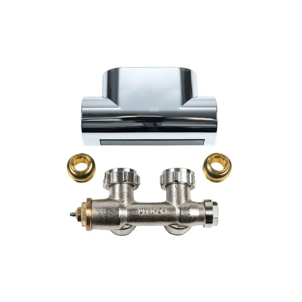 Śrubunek kątowy, podłączenie na środku50mm,