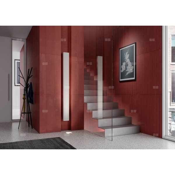 Grzejnik dekoracyjny Kermi®Bryce® Mono 1800x150x103, 586W podłącz. 99, RAL 9005 SFE