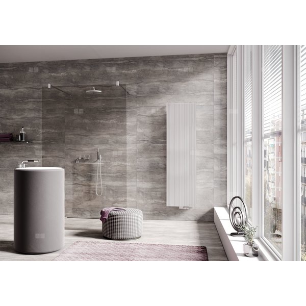 Grzejnik dekoracyjny Kermi®Bryce® V100 2000x450x103, moc 1799W podłącz. 99, RAL 9005 SFE