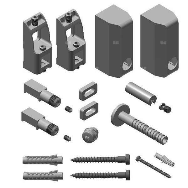 Zestaw montażowy Kermi Geneo quadris-E biały, AK3/-E