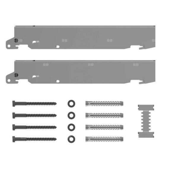 Zest. konsoli do szyb. montażu,typ11-33Wys. 500 mm, WA 50 mm, kolor biały