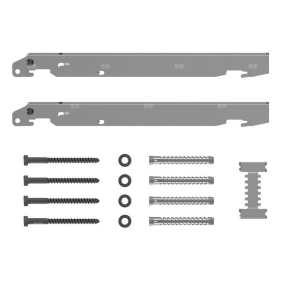 Zestaw uchwytów szybkiego montażu dla typu 11-33Wysokość montażowa 500 mm, WA 30 mm lakierowany na biało