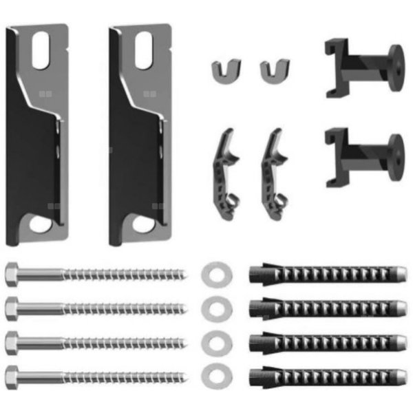 Zestaw mocujący Kermi Tabeo-EBL500, biały, z zamkiem przesuwnym