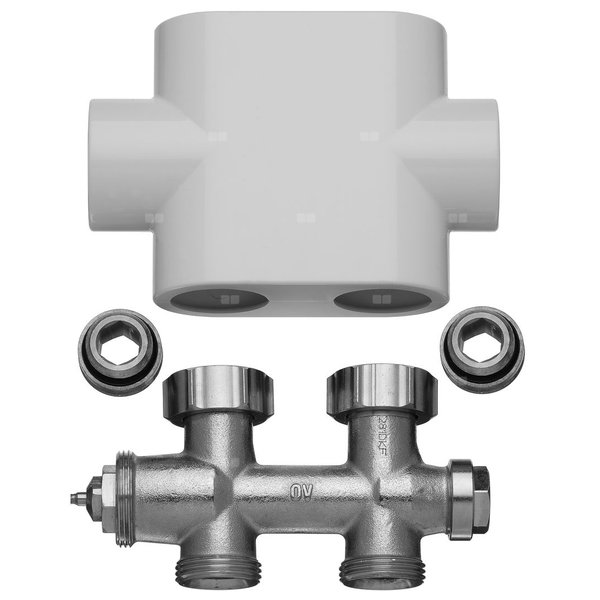 Śrubunek przyłączeniowy Kermi zwbudowanym zaw. termostat.,