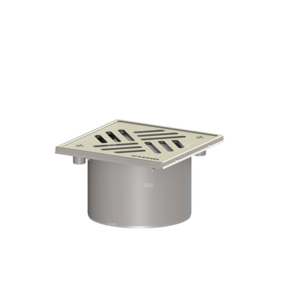 Nasada z kratką/ramą ze stali nierdz. 150x150 przykręcana, system 125