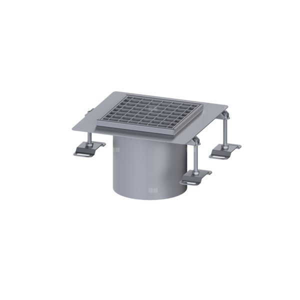 Nasada Ferrofix 185, 206x206, ruszt kratowy M125, kołnierz 15mm do uszczelnień płynnych