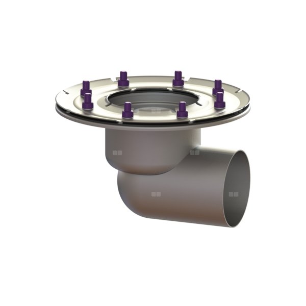 Korpus Ferrofix DN100, odpł. boczny, z kołnierz. docisk., sys.125