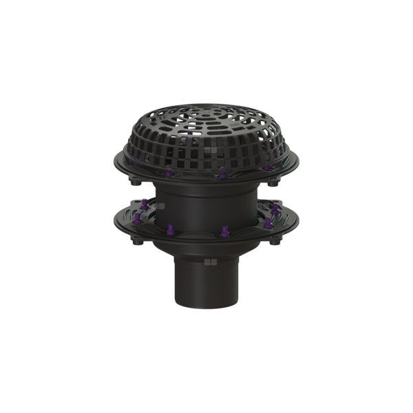 Wpust dachowy Ecoguss, z podwójnym uszczelnieniem, DN125, system200