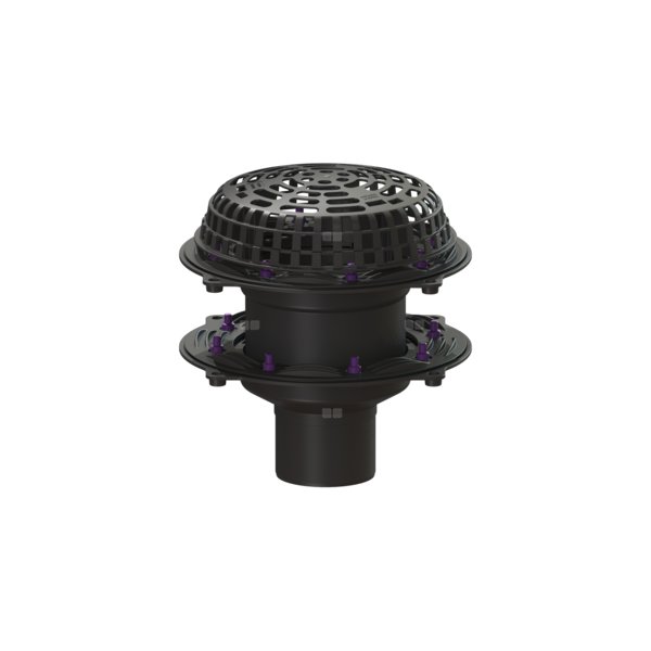 Wpust dachowy Ecoguss, z podwójnym uszczelnieniem, DN125, podgrzewany