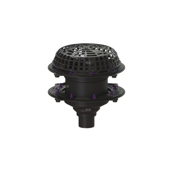 Wpust dachowy Ecoguss, z podwójnym uszczelnieniem, DN70, system200