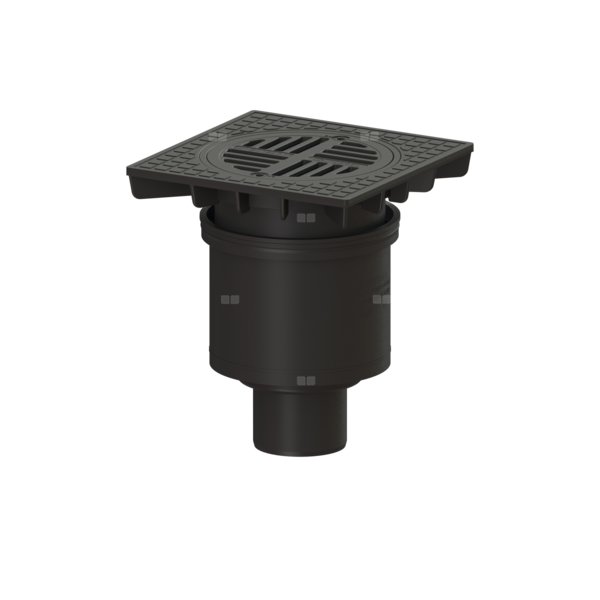 Wpust podłogowy DN100, odpływ pionowy , kl A15 z tworzywa, system 200