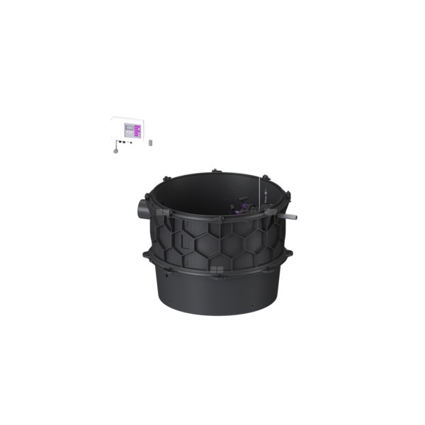 Moduł techniczny przepompowni Aquapump XL Duo, z szafką Comfort z pompami GTF 1200-S3, poj. użytk. 100 l