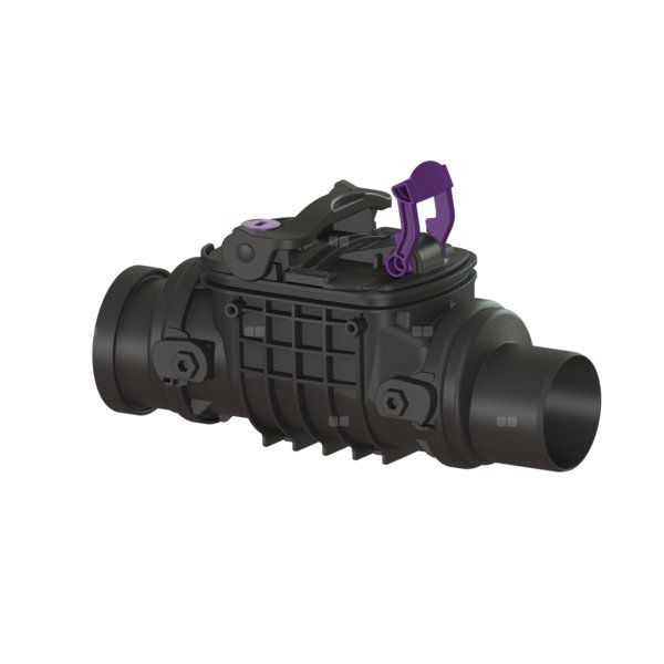 Zawór zwrotny (zasuwa burzowa) Staufix DN 90 z 1 klapą z tworzywa i 1 klapą ze stali nierdzewnej