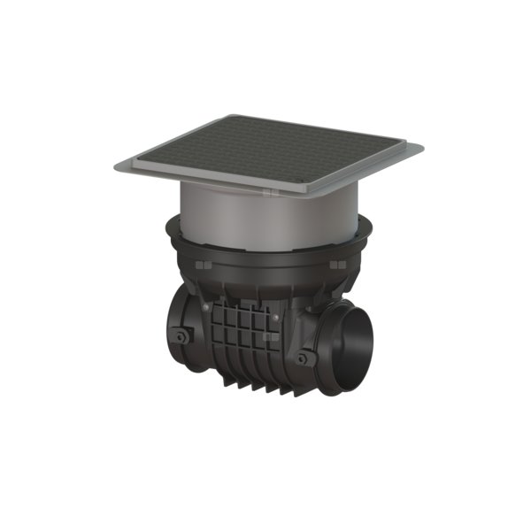 Korpus Staufix 2-klapowy z pokrywą czarną DN 125-200