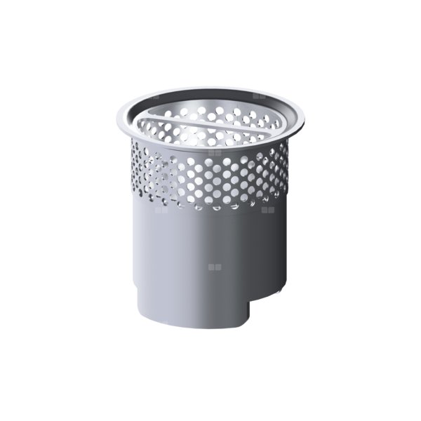 Syfon z osadnikiem, system 125, stal nierdzewna V2A