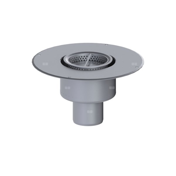 Korpus Ferrofix 185 DN100 DZ 110, odpływ pionowy, kołnierz do uszczelnień płynnych