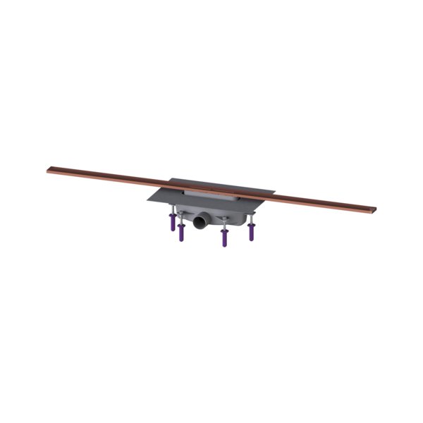 Linearis Infinity 90 Syfon z zamknięciem wodnym 50 mm, Szczotkowana powierzchnia - miedź, 1200 mm