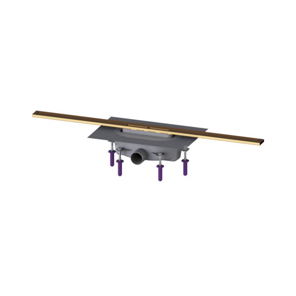 Linearis Infinity 90 Syfon z zamknięciem wodnym 50 mm, Szczotkowana powierzchnia - brąz, 900 mm