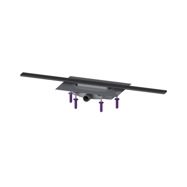 Linearis Infinity 60 z Mechanicznym syfonem Megastop Szczotkowana powierzchnia - czarna, 900 mm