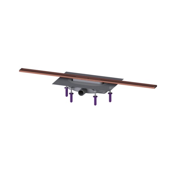 Linearis Infinity 60 z Mechanicznym syfonem Megastop, Szczotkowana powierzchnia - miedź, 900 mm