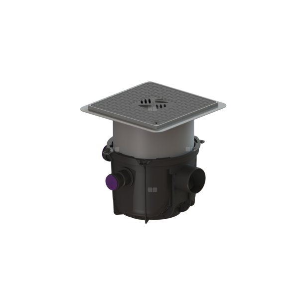 Urządzenie przeciwzalewowe Pumpfix S do instalacji podpodłogowej z pokrywą czarną